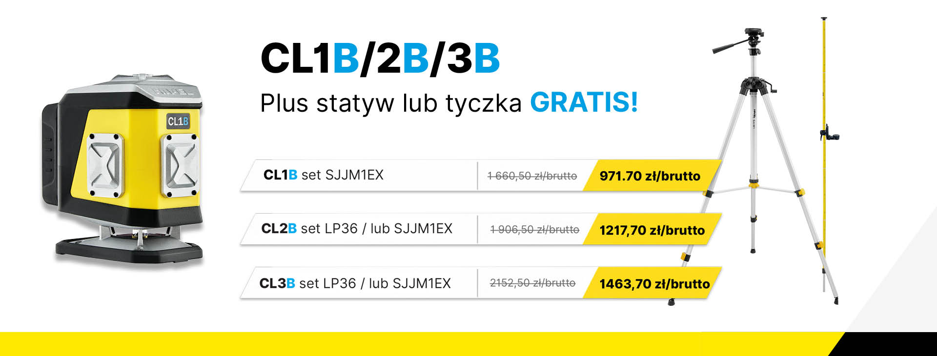 Promocja Nivel System – niebieskie lasery krzyżowe CL1B, CL2B, CL3B